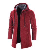 Load image into Gallery viewer, Black Business Autumn Cashmere Jacket Men's Winter Coat Windbreaker Unique Design New Style Warm Hooded Jacket For Men Soft Comfortable Heavyweight Jackets