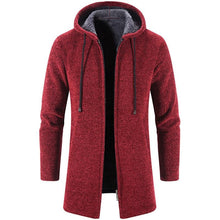 Load image into Gallery viewer, Black Business Autumn Cashmere Jacket Men's Winter Coat Windbreaker Unique Design New Style Warm Hooded Jacket For Men Soft Comfortable Heavyweight Jackets