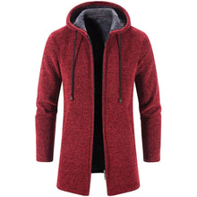 Load image into Gallery viewer, Black Business Autumn Cashmere Jacket Men's Winter Coat Windbreaker Unique Design New Style Warm Hooded Jacket For Men Soft Comfortable Heavyweight Jackets