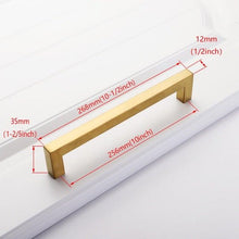 Load image into Gallery viewer, Black Cabinet Handle Square Furniture Hardware Stainless Steel Kitchen Door Knobs Cupboard Wardrobe Drawer Pulls Furniture Handle Drawer Pull Hardware Stainless Steel Kitchen Drawer Pulls Cabinet Handles