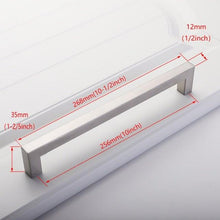 Load image into Gallery viewer, Black Cabinet Handle Square Furniture Hardware Stainless Steel Kitchen Door Knobs Cupboard Wardrobe Drawer Pulls Furniture Handle Drawer Pull Hardware Stainless Steel Kitchen Drawer Pulls Cabinet Handles