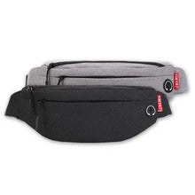 Load image into Gallery viewer, Black Crossbody Fanny Pack Simple Design Belt Bag Canvas Hands Free Travel Bag Sports Workout Durable Lightweight Fanny Packs For Festivals