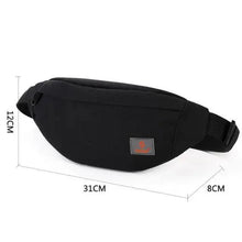 Load image into Gallery viewer, Black Crossbody Fanny Pack Simple Design Belt Bag Canvas Hands Free Travel Bag Sports Workout Durable Lightweight Fanny Packs For Festivals