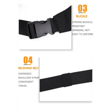Load image into Gallery viewer, Black Crossbody Fanny Pack Simple Design Belt Bag Canvas Hands Free Travel Bag Sports Workout Durable Lightweight Fanny Packs For Festivals