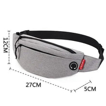 Load image into Gallery viewer, Black Crossbody Fanny Pack Simple Design Belt Bag Canvas Hands Free Travel Bag Sports Workout Durable Lightweight Fanny Packs For Festivals