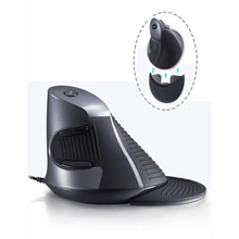Load image into Gallery viewer, Black Ergonomic Design Vertical Mouse Adjustable DPI Optical Right Hand Mouse Reduce Wrist Pain 6 Buttons Modern Mouse For Computers Laptops PC