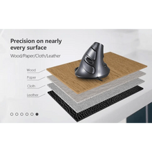 Load image into Gallery viewer, Black Ergonomic Design Vertical Mouse Adjustable DPI Optical Right Hand Mouse Reduce Wrist Pain 6 Buttons Modern Mouse For Computers Laptops PC