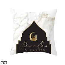 Load image into Gallery viewer, Black Gold Decor Pillow Case Ramadan Cushion Cover Pattern Decorative Cushion Pillowcase Stylish Pillow Home Decor Pillowcover