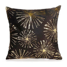 Load image into Gallery viewer, Black Gold Pillow Geometric Cushion Hot Pillows For Chairs Seat Pillowcase Black Striped Pillow Case Luxury Soft Cushion Covers Decor Home Livingroom Decoration 45x45CM