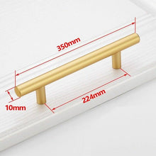 Load image into Gallery viewer, Black Golden Cupboard Handle Brushed Stainless Steel Kitchen Cabinet Door Knob Furniture Drawer Pull Hardware Pulls Bar Handle Furniture Handle Drawer Pull Hardware Stainless Steel Kitchen Drawer Pulls Cabinet Handles
