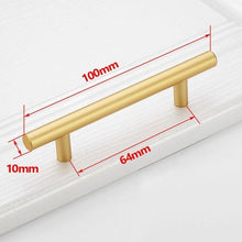 Load image into Gallery viewer, Black Golden Cupboard Handle Brushed Stainless Steel Kitchen Cabinet Door Knob Furniture Drawer Pull Hardware Pulls Bar Handle Furniture Handle Drawer Pull Hardware Stainless Steel Kitchen Drawer Pulls Cabinet Handles