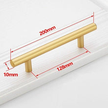 Load image into Gallery viewer, Black Golden Cupboard Handle Brushed Stainless Steel Kitchen Cabinet Door Knob Furniture Drawer Pull Hardware Pulls Bar Handle Furniture Handle Drawer Pull Hardware Stainless Steel Kitchen Drawer Pulls Cabinet Handles