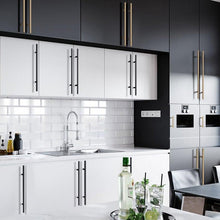 Load image into Gallery viewer, Black Golden Cupboard Handle Brushed Stainless Steel Kitchen Cabinet Door Knob Furniture Drawer Pull Hardware Pulls Bar Handle Furniture Handle Drawer Pull Hardware Stainless Steel Kitchen Drawer Pulls Cabinet Handles