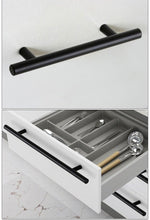 Load image into Gallery viewer, Black Golden Cupboard Handle Brushed Stainless Steel Kitchen Cabinet Door Knob Furniture Handle Drawer Pull Hardware Stainless Steel Kitchen Drawer Pulls Cabinet Handles