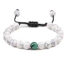 Load image into Gallery viewer, Black Lava Stone Crown Charm Tiger Eye Beads Bracelet For Men Women Braided Bracelets Handmade Adjustable Couple Distance Bracelets Lava Stone Beads Essential Oil Diffuser Adjustable Bracelet With King Queen Crown Charm