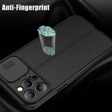 Load image into Gallery viewer, Black Leather Shockproof Phone Case on iPhone 13 11 12 14 Pro Max XR XS Max 14 Plus Camera Lens Protection Soft Back Cover Silky-Soft Touch Full-Body Protective Case Shockproof Cover