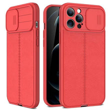 Load image into Gallery viewer, Black Leather Shockproof Phone Case on iPhone 13 11 12 14 Pro Max XR XS Max 14 Plus Camera Lens Protection Soft Back Cover Silky-Soft Touch Full-Body Protective Case Shockproof Cover