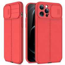 Load image into Gallery viewer, Black Leather Shockproof Phone Case on iPhone 13 11 12 14 Pro Max XR XS Max 14 Plus Camera Lens Protection Soft Back Cover Silky-Soft Touch Full-Body Protective Case Shockproof Cover