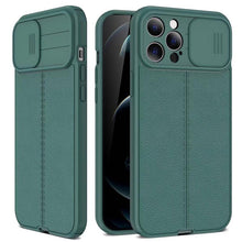 Load image into Gallery viewer, Black Leather Shockproof Phone Case on iPhone 13 11 12 14 Pro Max XR XS Max 14 Plus Camera Lens Protection Soft Back Cover Silky-Soft Touch Full-Body Protective Case Shockproof Cover