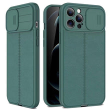 Load image into Gallery viewer, Black Leather Shockproof Phone Case on iPhone 13 11 12 14 Pro Max XR XS Max 14 Plus Camera Lens Protection Soft Back Cover Silky-Soft Touch Full-Body Protective Case Shockproof Cover