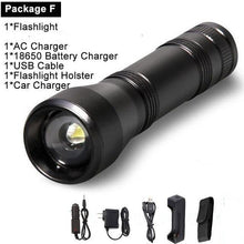 Load image into Gallery viewer, Black Light Flashlight UV Flashlight Super Bright LED Tactical Flashlights 1200 Lumen Rechargeable LED Zoomable UV Torch Waterproof Flashlight Lamp For Pet Urine Stains Detection/Camping