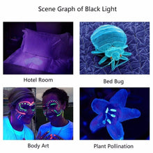 Load image into Gallery viewer, Black Light Flashlight UV Flashlight Super Bright LED Tactical Flashlights 1200 Lumen Rechargeable LED Zoomable UV Torch Waterproof Flashlight Lamp For Pet Urine Stains Detection/Camping