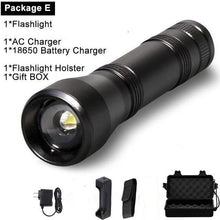 Load image into Gallery viewer, Black Light Flashlight UV Flashlight Super Bright LED Tactical Flashlights 1200 Lumen Rechargeable LED Zoomable UV Torch Waterproof Flashlight Lamp For Pet Urine Stains Detection/Camping