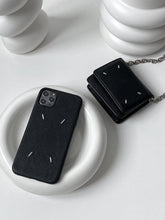 Load image into Gallery viewer, Black Luxury Business Leather Phone Case For iPhone 13 12 14 Pro Max 7 8 Plus X XS XR 11 SE 2 Classic Back Cover Leather Back Side Cover Phone Case For iPhone Simple Elegant Design Black Case For Smartphone
