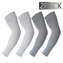 Load image into Gallery viewer, Black Men Unisex Cooling Arm Sleeves Cover Cycling Running Sun Protection Outdoor Activities Hide Tattoos Sleeve Cooling Sports Sleeve For Basketball Golf Football