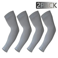 Load image into Gallery viewer, Black Men Unisex Cooling Arm Sleeves Cover Cycling Running Sun Protection Outdoor Activities Hide Tattoos Sleeve Cooling Sports Sleeve For Basketball Golf Football