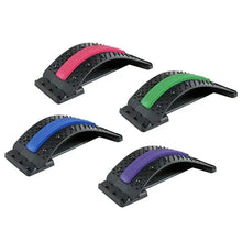 Load image into Gallery viewer, Black Purple Back Stretching Device Muscle Back Massage Relax Stretcher Posture Therapy Back Stretch Spine Pain Relief Stretcher Support Lower And Upper Muscle Pain Relief