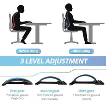 Load image into Gallery viewer, Black Purple Back Stretching Device Muscle Back Massage Relax Stretcher Posture Therapy Back Stretch Spine Pain Relief Stretcher Support Lower And Upper Muscle Pain Relief