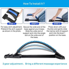 Load image into Gallery viewer, Black Purple Back Stretching Device Muscle Back Massage Relax Stretcher Posture Therapy Back Stretch Spine Pain Relief Stretcher Support Lower And Upper Muscle Pain Relief