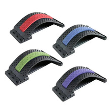 Load image into Gallery viewer, Black Purple Back Stretching Device Muscle Back Massage Relax Stretcher Posture Therapy Back Stretch Spine Pain Relief Stretcher Support Lower And Upper Muscle Pain Relief