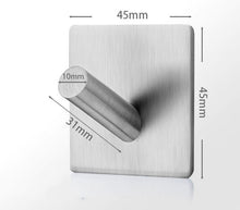 Load image into Gallery viewer, Black Robe Hook Wall Hook Towel Hook for Bathroom Stainless Steel Coat Hook Rustproof Hook Hanger for Kitchen Hardware Stainless Steel Hooks Waterproof and Oilproof Bathroom Kitchen Self Adhesive Hooks for Hanging Coat Hat Towel