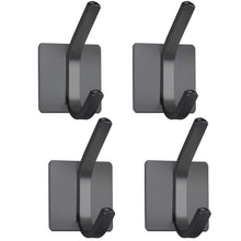 Load image into Gallery viewer, Black Robe Hook Wall Hook Towel Hook for Bathroom Stainless Steel Coat Hook Rustproof Hook Hanger for Kitchen Hardware Stainless Steel Hooks Waterproof and Oilproof Bathroom Kitchen Self Adhesive Hooks for Hanging Coat Hat Towel
