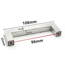 Load image into Gallery viewer, Black Silver Gold Cabinet Handle Square Furniture Hardware Stainless Steel Kitchen Door Knobs Cupboard Wardrobe Drawer Pulls Square Bar Cabinet Pull Drawer Handle Stainless Steel Modern Hardware For Kitchen And Bathroom Cabinets
