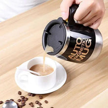 Load image into Gallery viewer, Black Smart Lazy Automatic Stainless Steel Self Stirring Magnetic Mug Creative Coffee Mixing Cup Automatic Self Mixing & Spinning Cup Cute Christmas Birthday Gift Idea For Men And Women