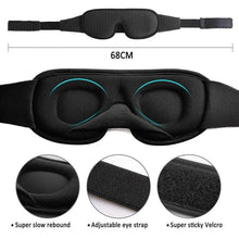 Load image into Gallery viewer, Black Soft Padded Sleeping Mask For Eyes Lightweight Blindfold Night Mask Modern Adjustable Super Smooth Eye Patch For Sleep