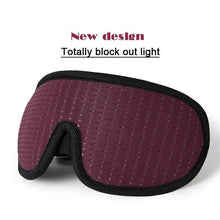 Load image into Gallery viewer, Black Soft Padded Sleeping Mask For Eyes Lightweight Blindfold Night Mask Modern Adjustable Super Smooth Eye Patch For Sleep