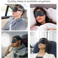 Load image into Gallery viewer, Black Soft Padded Sleeping Mask For Eyes Lightweight Blindfold Night Mask Modern Adjustable Super Smooth Eye Patch For Sleep