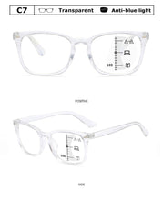 Load image into Gallery viewer, Black Square Multifocal Progressive Reading Glasses For Men Fashion With Diopters Anti-glare Computer Reading Gaming TV Phones Transparent Glasses For Women Men