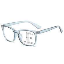 Load image into Gallery viewer, Black Square Multifocal Progressive Reading Glasses For Men Fashion With Diopters Anti-glare Computer Reading Gaming TV Phones Transparent Glasses For Women Men