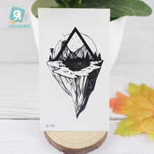 Load image into Gallery viewer, Black Temporary Waterproof Tattoo Sticker Mountains Tree Body Decoration Elegant Stylish Design