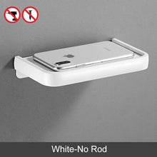 Load image into Gallery viewer, Black Toilet Paper Holder Multifunction Bathroom Storage Shelf Roll Paper Holder Toilet Paper Holder With Shelf Matte Black Toilet Paper Holder Toilet Paper Roll Holder Bathroom Adhesive Toilet Paper Holder