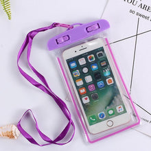 Load image into Gallery viewer, Black Universal Waterproof Phone Case Water Proof Bag Mobile Cover For iPhone 12 11 Pro Max 8 7 Waterproof Phone Bag Waterproof Phone Case With Lanyard for iPhone Case & Strap
