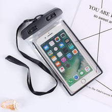 Load image into Gallery viewer, Black Universal Waterproof Phone Case Water Proof Bag Mobile Cover For iPhone 12 11 Pro Max 8 7 Waterproof Phone Bag Waterproof Phone Case With Lanyard for iPhone Case & Strap