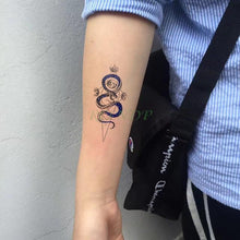 Load image into Gallery viewer, Black Waterproof Temporary Bird Tattoo Sticker Arm Leg Wrist Modern Small Tattoo For Womens And Kids