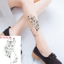 Load image into Gallery viewer, Black Waterproof Temporary Bird Tattoo Sticker Arm Leg Wrist Modern Small Tattoo For Womens And Kids