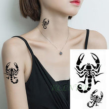 Load image into Gallery viewer, Black Waterproof Temporary Bird Tattoo Sticker Arm Leg Wrist Modern Small Tattoo For Womens And Kids